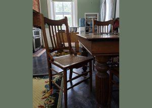 Antique kitchen table and chairs