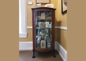 Historic memorabilia display case