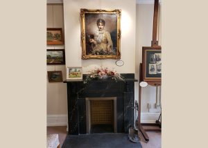 Victorian fireplace painting