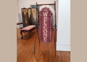 Victorian sign stand