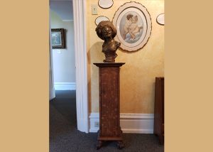 Victorian smoking stand with statue