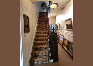 Victorian newel post grand staircase