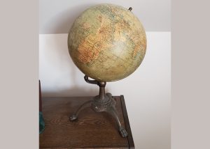 Victorian world globe decor
