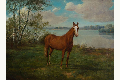 Charles Grant Beauregard – Horse in Landscape
