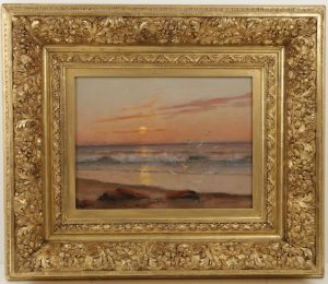 George W. Chambers (American 1857 - 1897) - Sunrise Shoreline with Seagulls