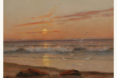 George W. Chambers – Sunrise Shoreline with Seagulls
