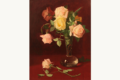 Jonas Joseph LaValley – Roses in a Glass Vase
